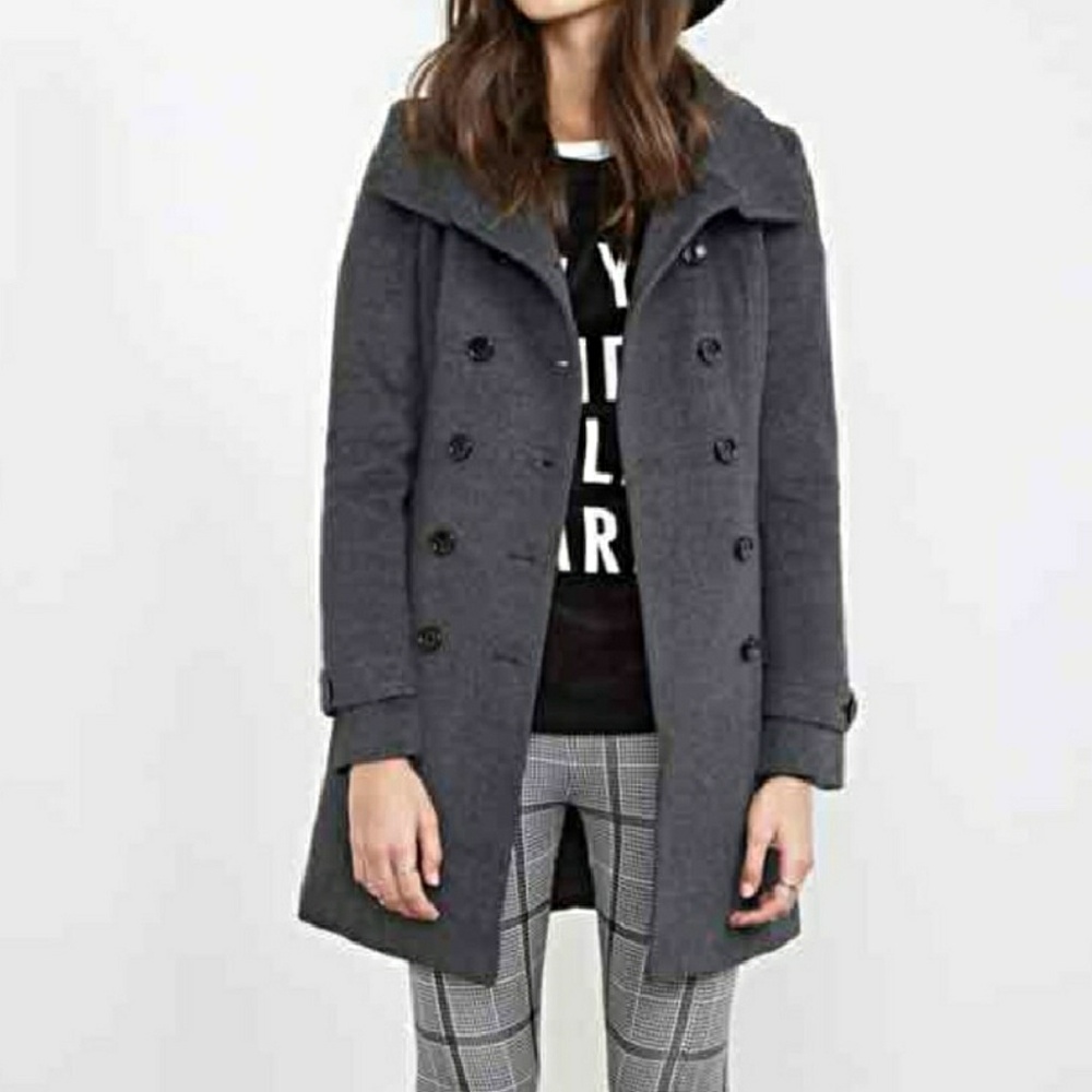 Forever 21 Charcoal Peacoat